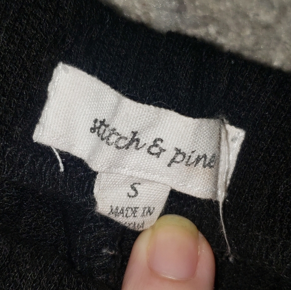 Flared Fabric Black Pants by Stitch & Pine - Picture 3 of 3